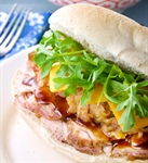 Smokey Grilled Fresh Ham on a Bun