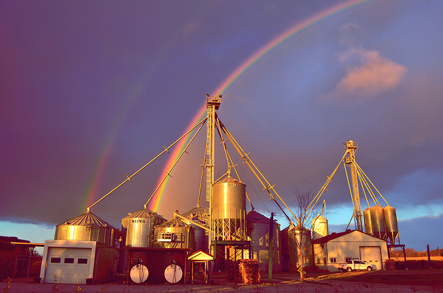 Double Rainbow above farm